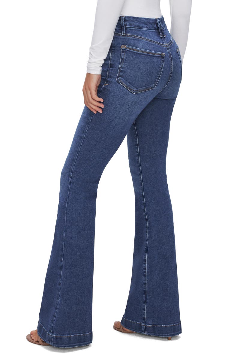 Good American Good Legs Flare Jeans, Alternate, color,