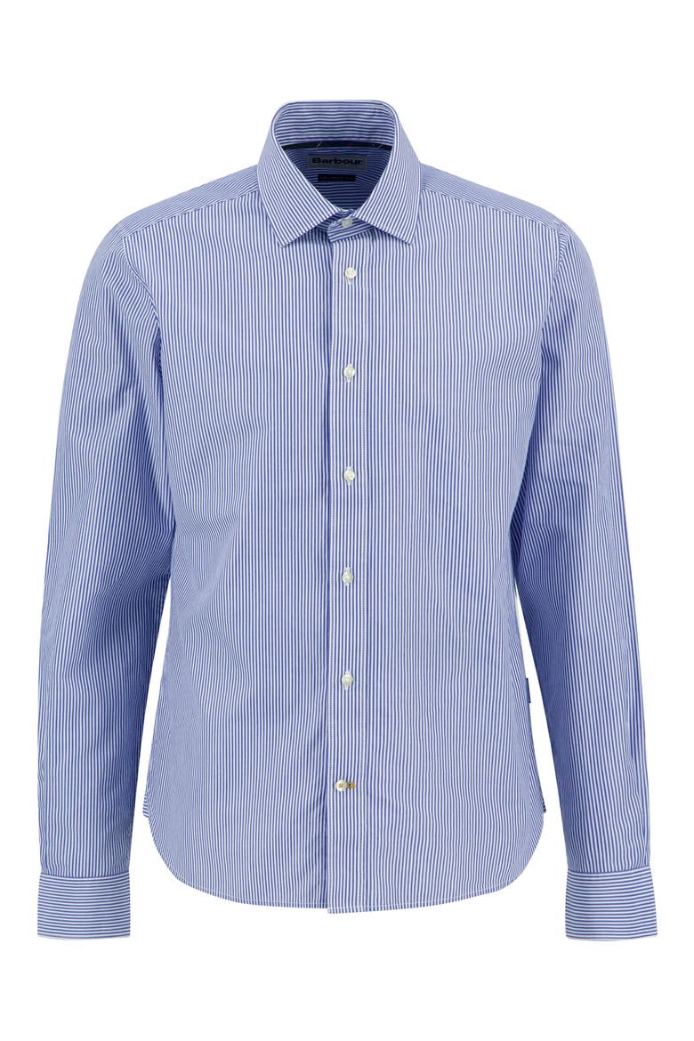 Graham Tailored Fit Stripe Button-Up Shirt, Alternate, color, NAVY