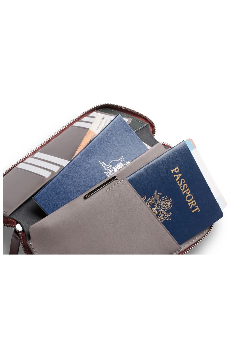 Leather RFID Travel Folio, Alternate, color, SIENNA