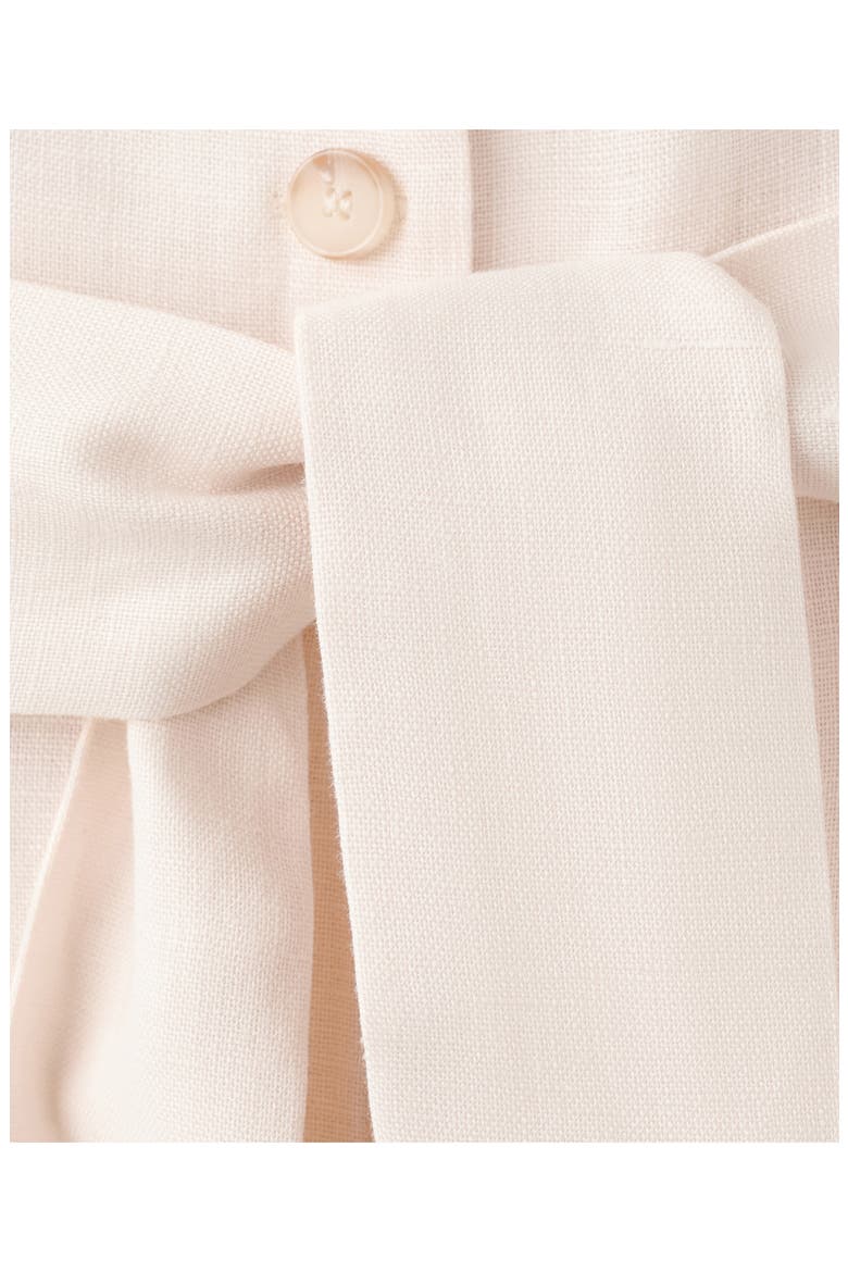 Sleeveless Belted Linen Jumpsuit, Alternate, color, ECRU