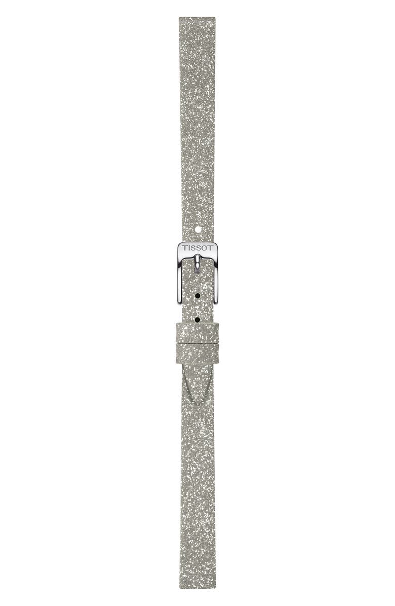 Tissot Loveley Square Diamond Watch with Interchangeable Straps, 20mm, Alternate, color, Silver
