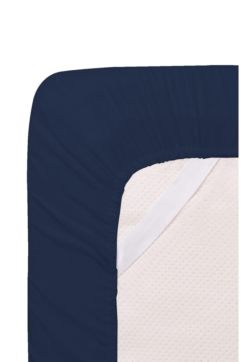 Brushed Microfiber Sheet Set, Alternate, color, NAVY