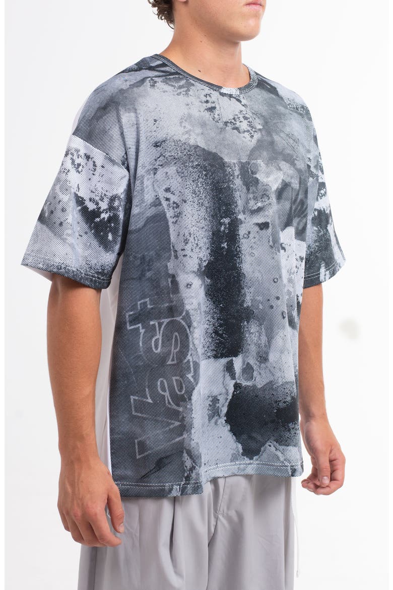 Zine Boxy Fit Aqua Terra Performance Graphic Tee, Alternate, color, DARK GREY