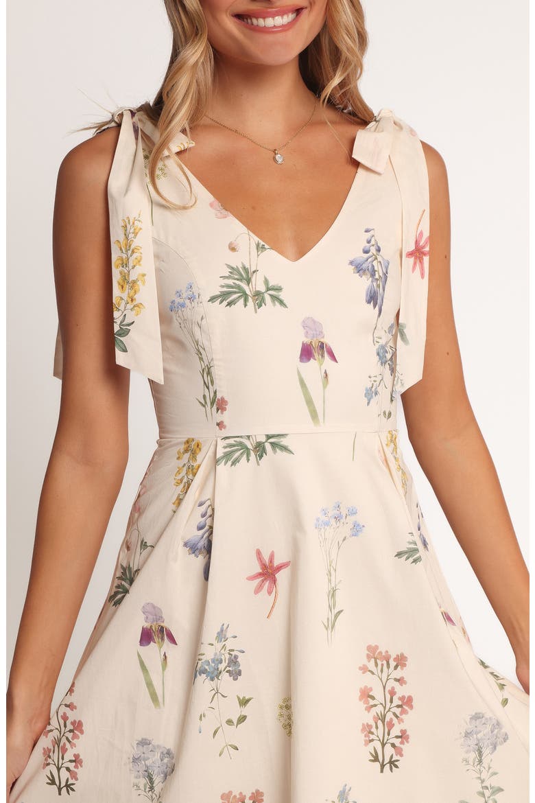 Galadriel Tie Shoulder Sundress, Alternate, color, CREAM