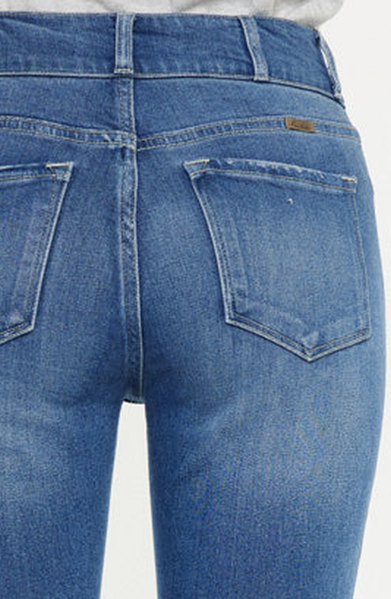 KanCan Esme Essentials High Rise Slim Straight Leg Jeans, Alternate, color, Medium Wash