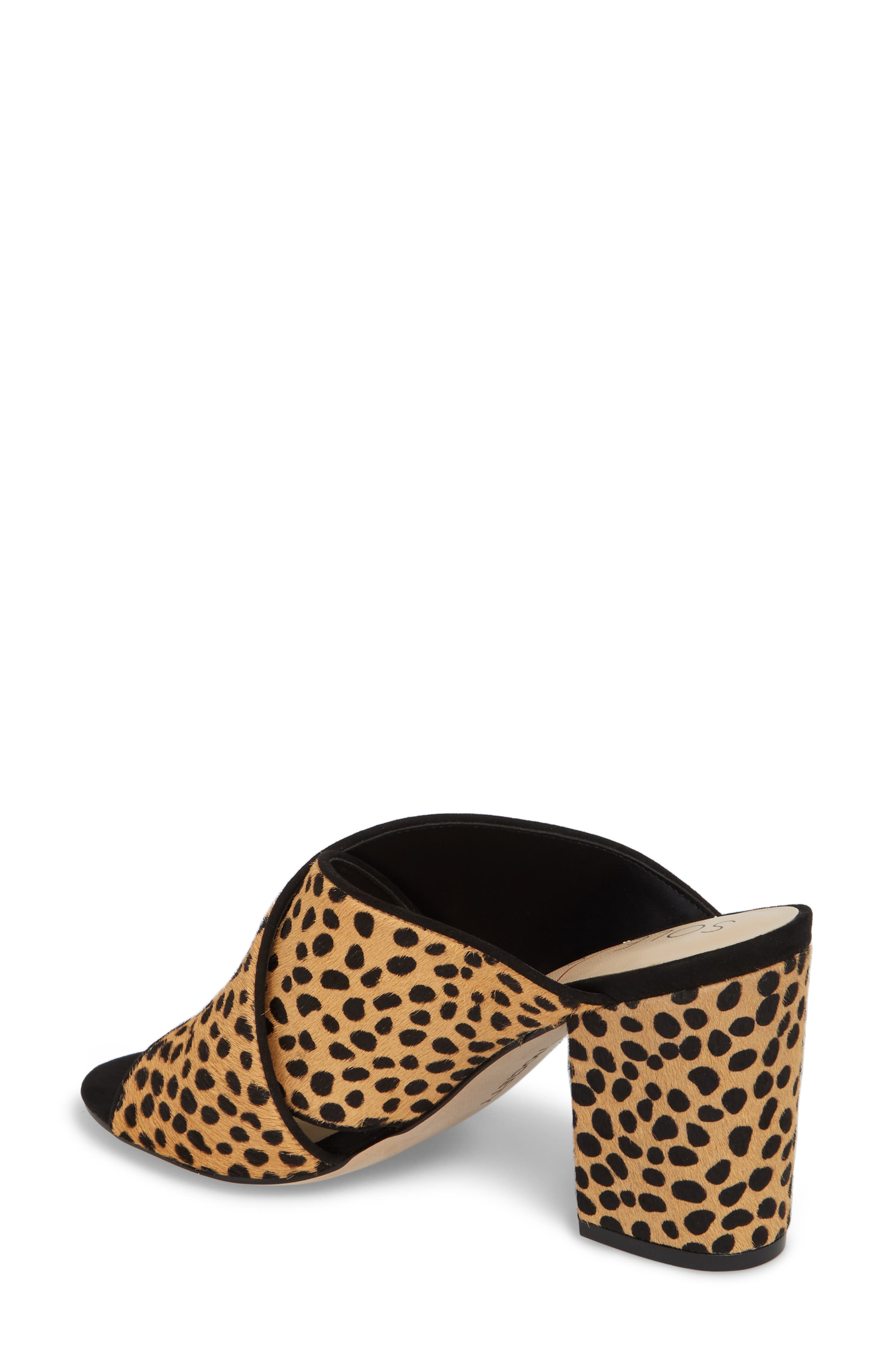 Luella Genuine Calf Hair Slide, Alternate, color, CHEETAH DOT HAIRCALF
