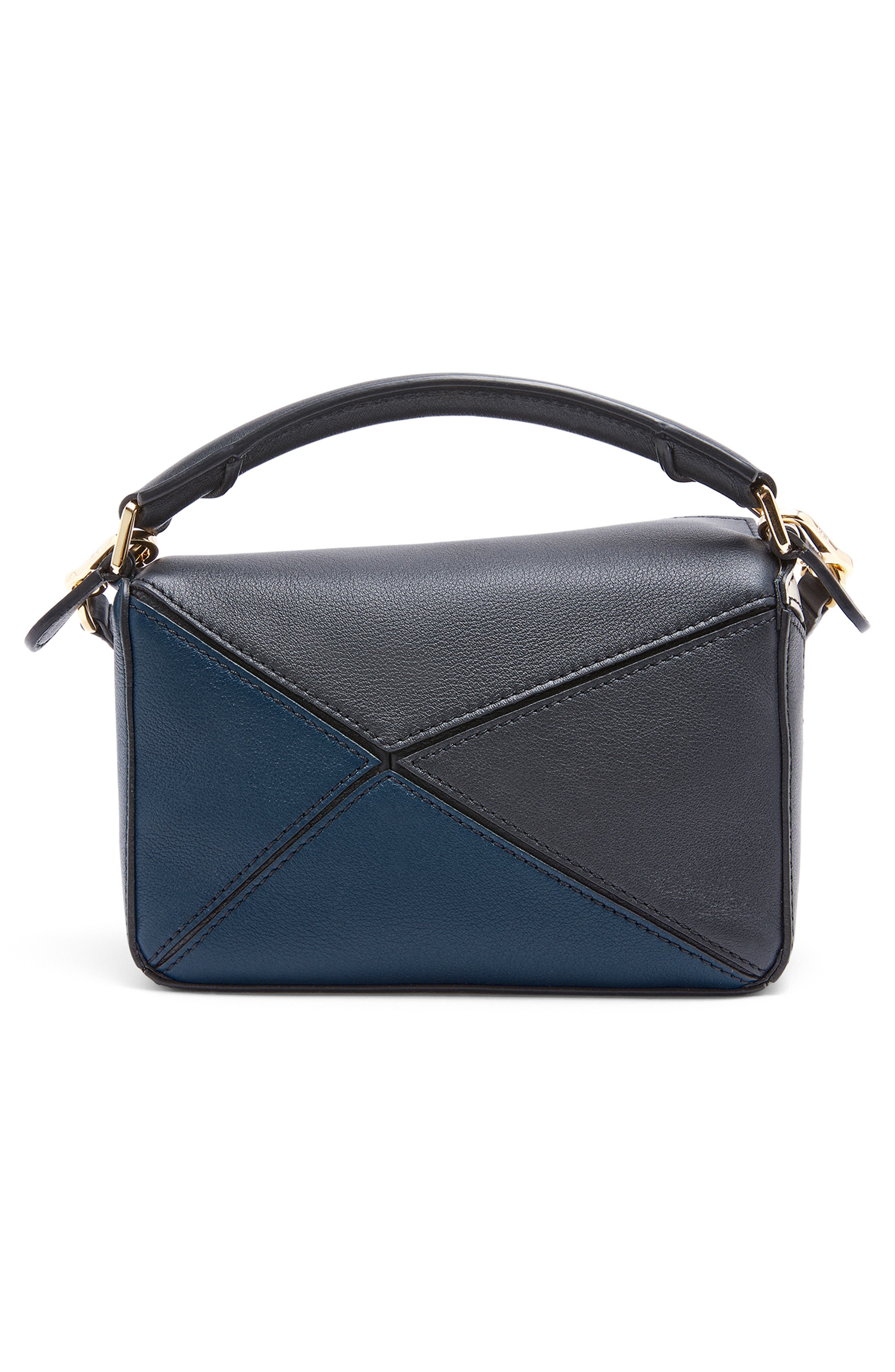 Loewe Mini Puzzle Colorblock Leather Bag, Alternate, color, 