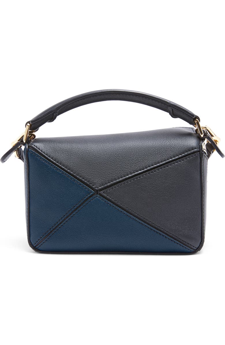 Loewe Mini Puzzle Colorblock Leather Bag, Alternate, color,