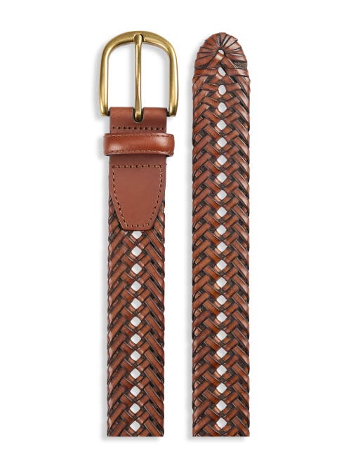Oak Hill By Dxl Big & Tall Braided Belt In Brown