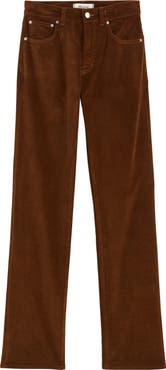 Madewell Longline Straight Leg Velvet Pants