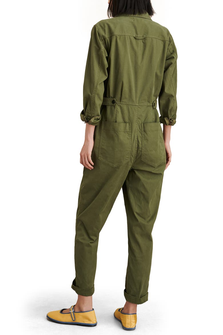 Judd Stretch Cotton Twill Boilersuit, Alternate, color, ARMY OLIVE