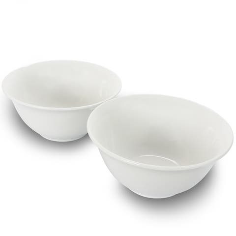 2 Piece 7.5 Inch Ceramic All-Purpose Round Bowl Set
