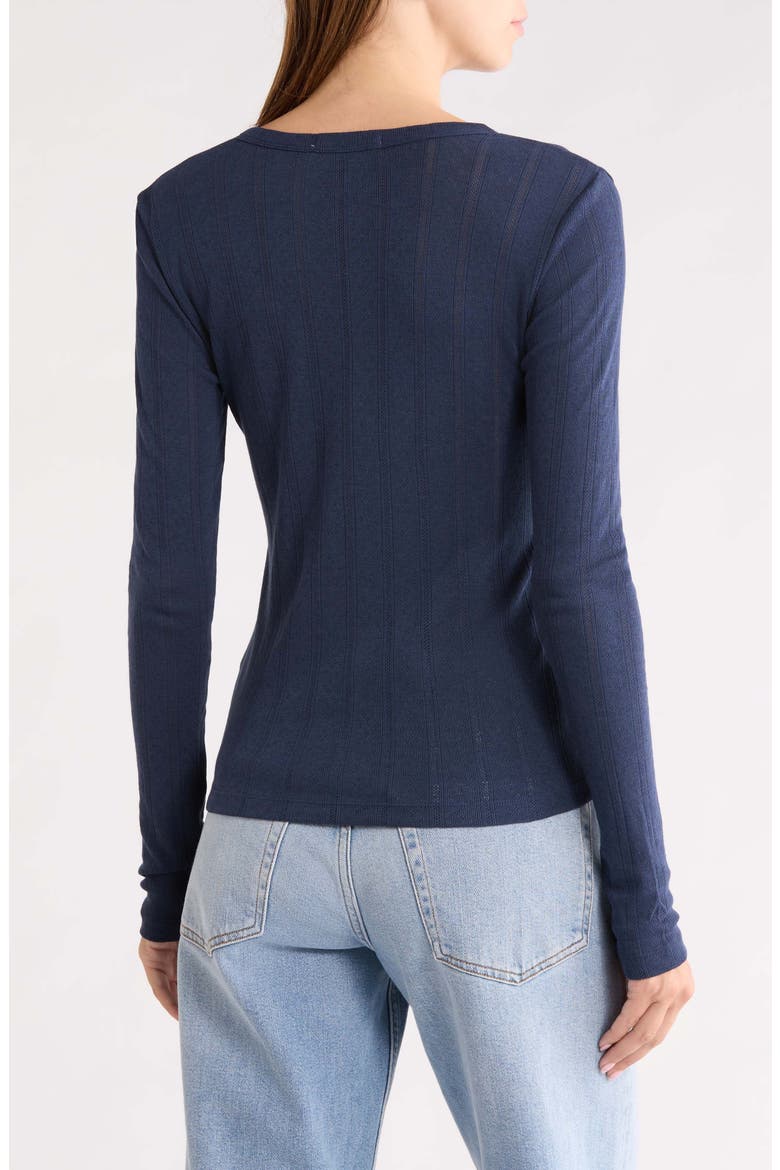 Pointelle Henley, Alternate, color, TWILIGHT