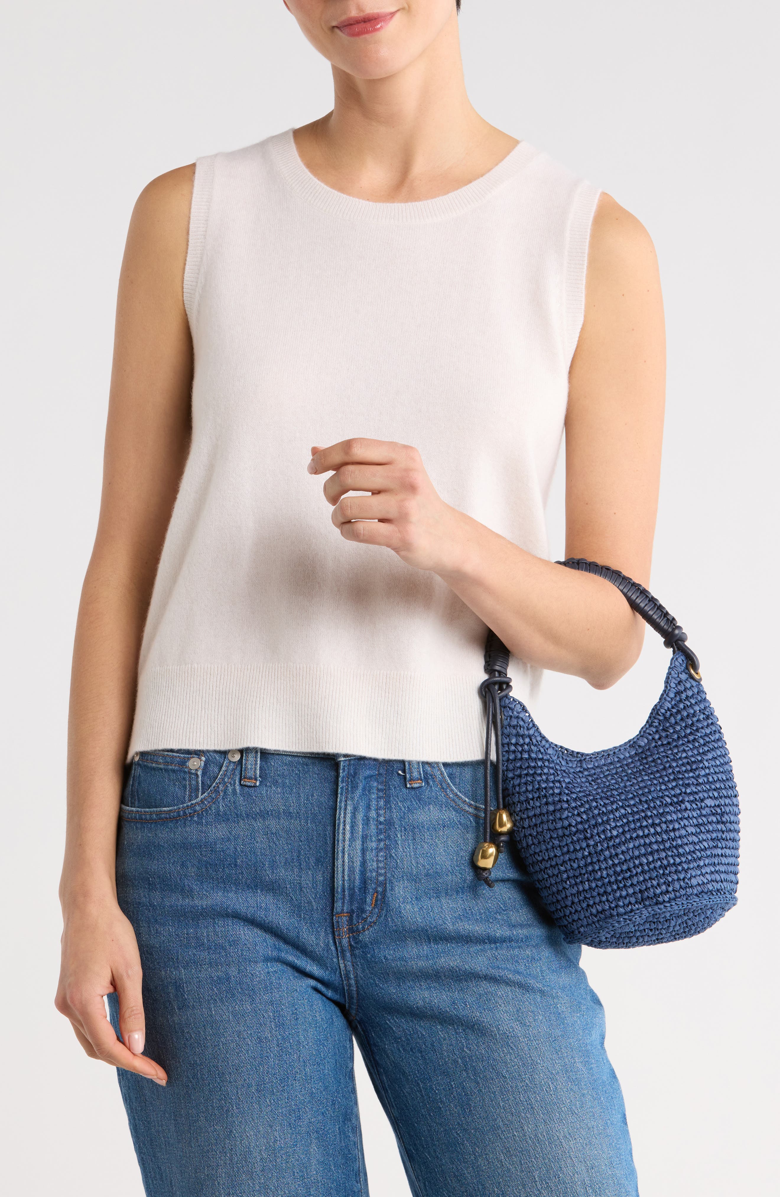 Madewell The Camren Mini Bag, Alternate, color, Washed Denim Multi