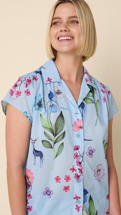 The Cat's Pajamas Voile Capri Set In Blue