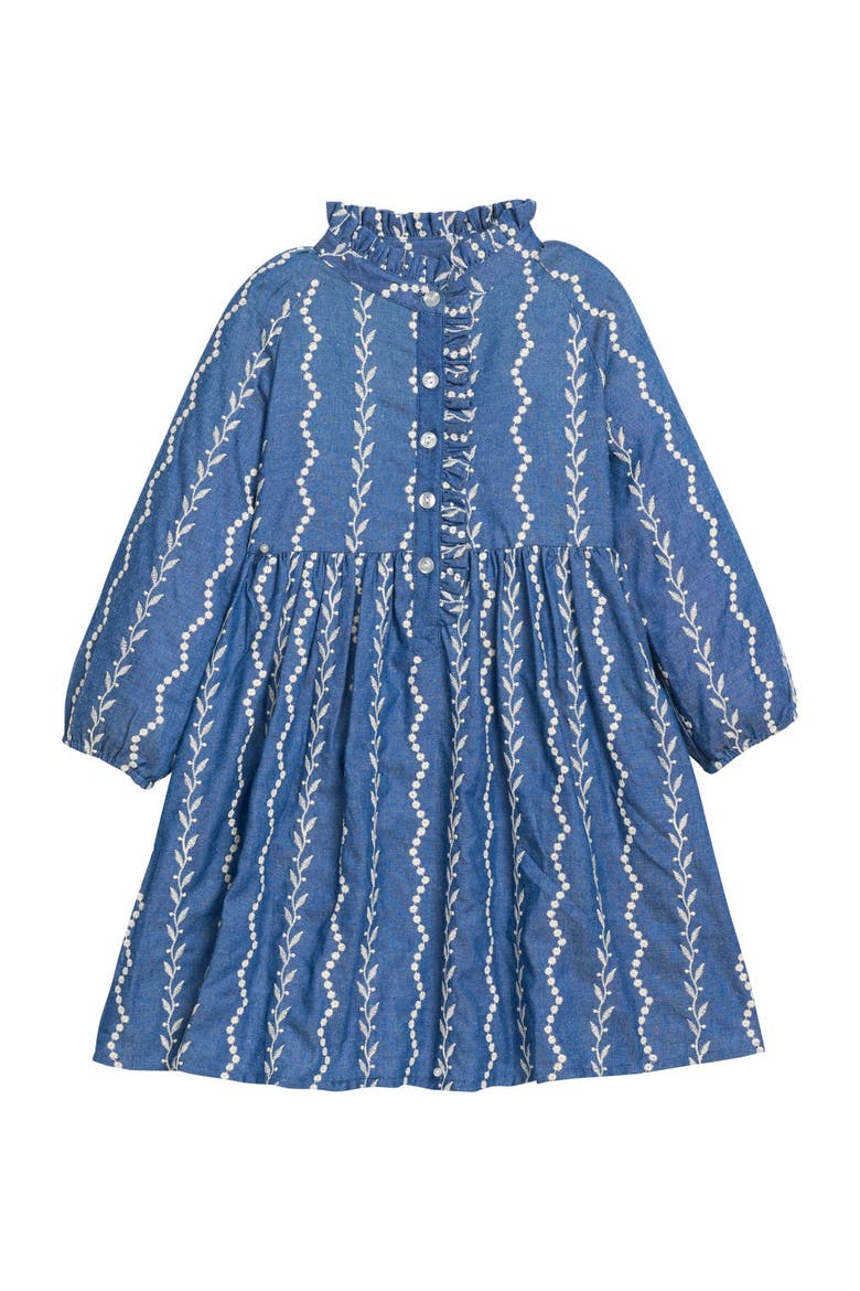 Kids' Amelia Dress, Main, color, Chamonix Chambray Embroidery