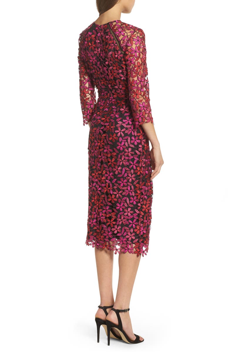 Shoshanna Floral Lace Sheath Dress, Alternate, color,