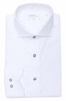 Lorenzo Uomo Trim Fit Textured Cotton Dress Shirt