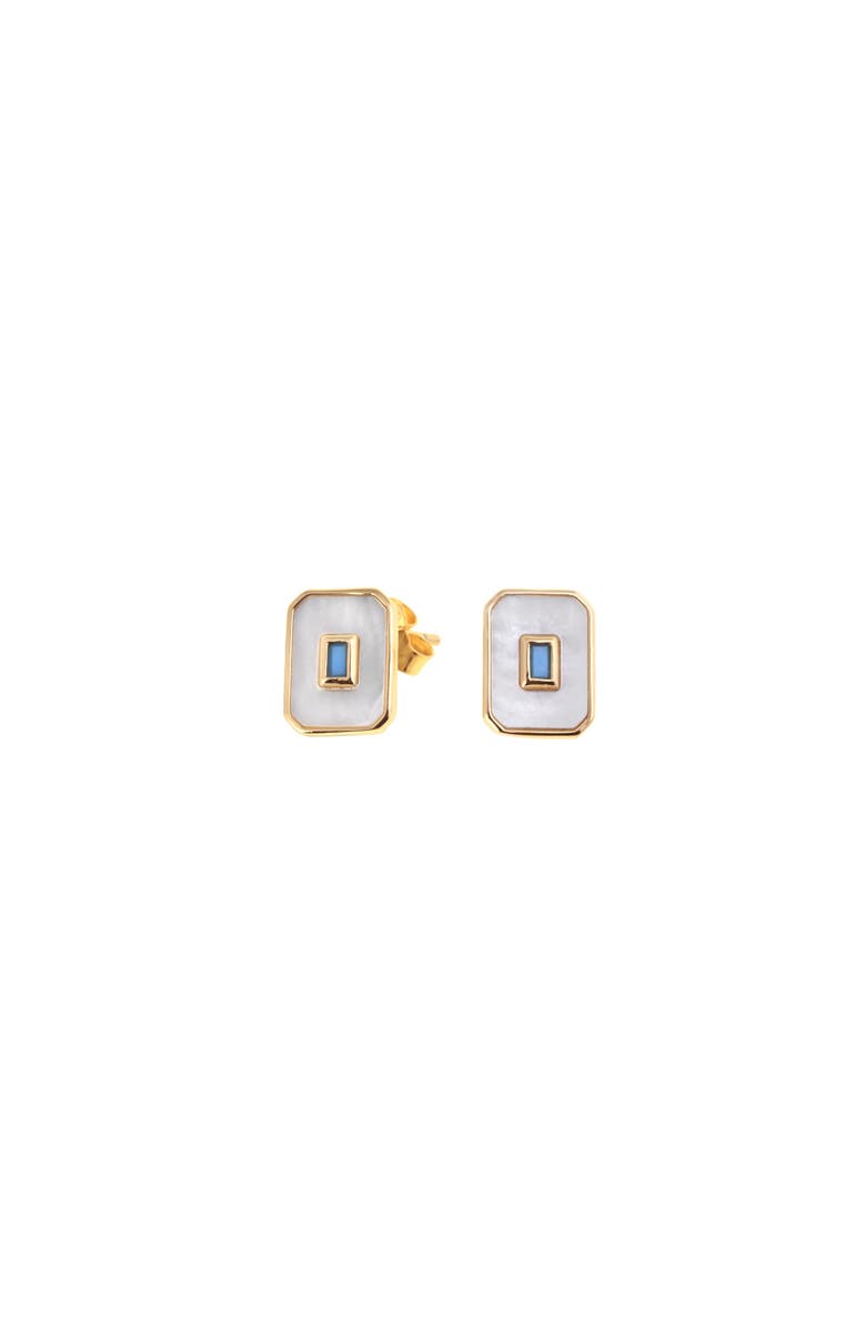 Arte Nova Jewellery Turquoise II Earrings, Main, color, Silver Gold Plated