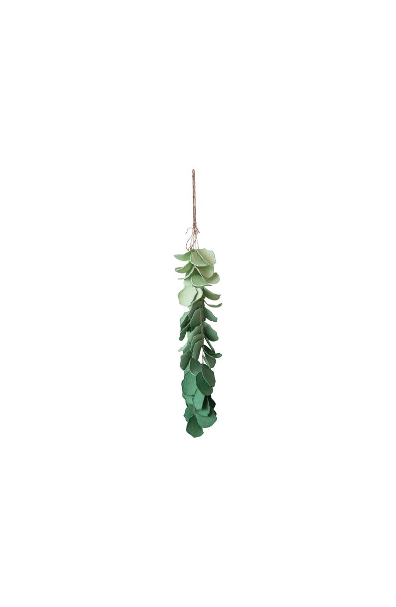 Storied Home Hand-Painted Paper Mache Eucalyptus Bunch Wall Hanging, Main, color, Green