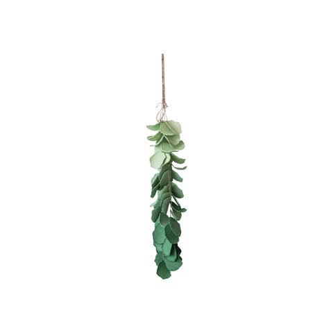 Hand-Painted Paper Mache Eucalyptus Bunch Wall Hanging