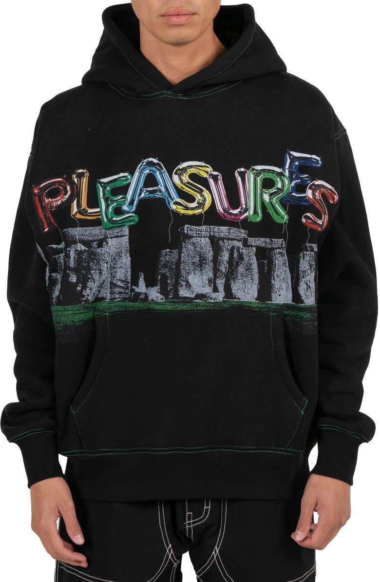 PLEASURES Stonehenge Graphic Hoodie, Main, color, 
