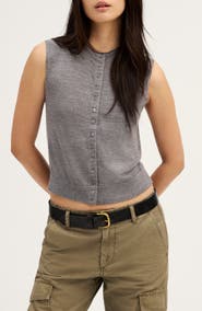 Madewell Button Front Sleeveless Cardigan