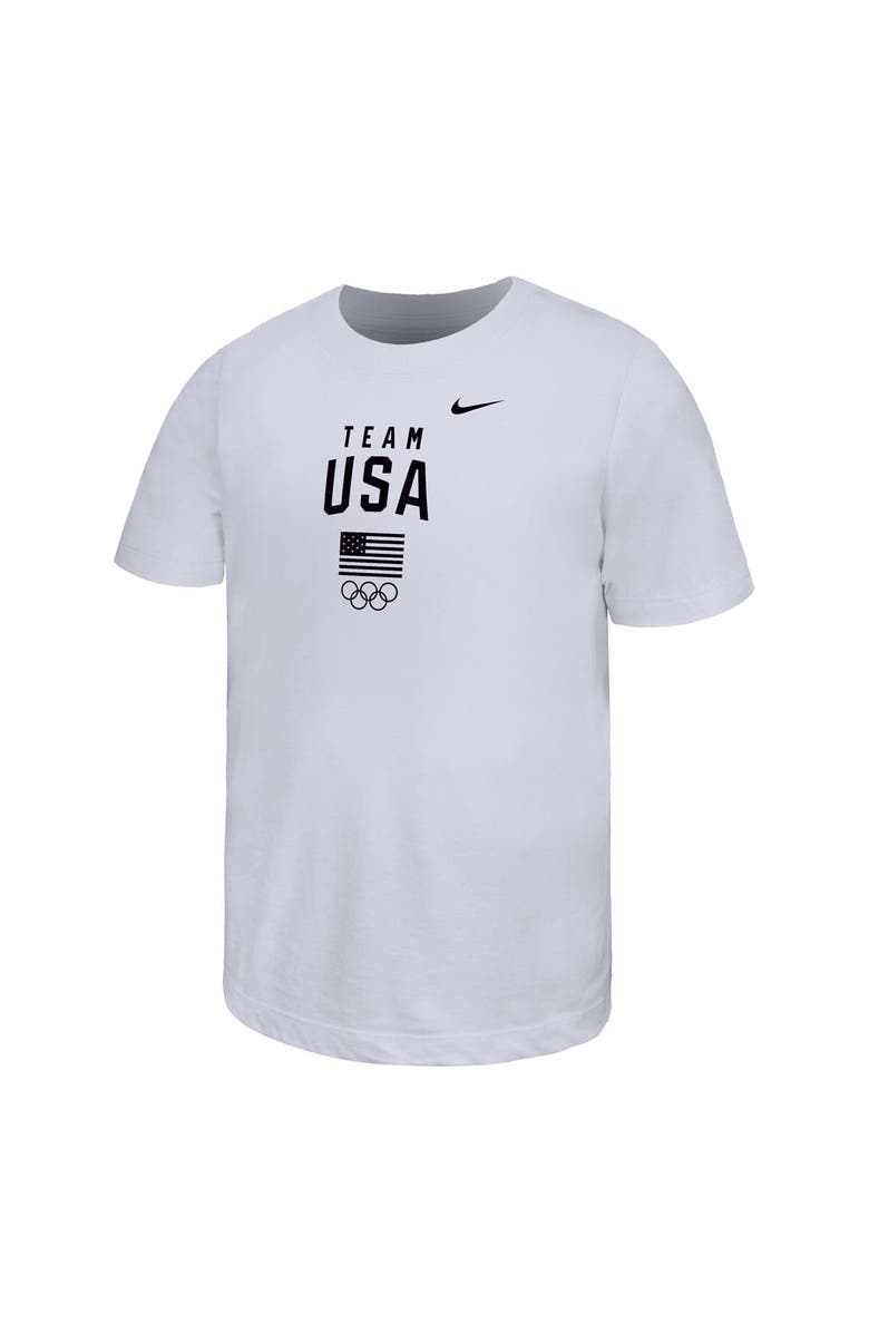Nike Youth Nike White Team USA Core T-Shirt, Alternate, color, White