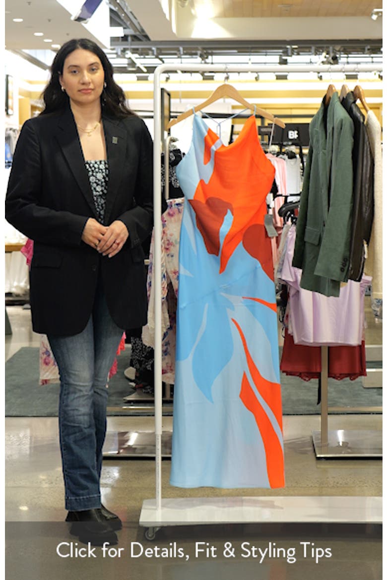 Katy Abstract Floral Halter Neck Maxi Dress video
