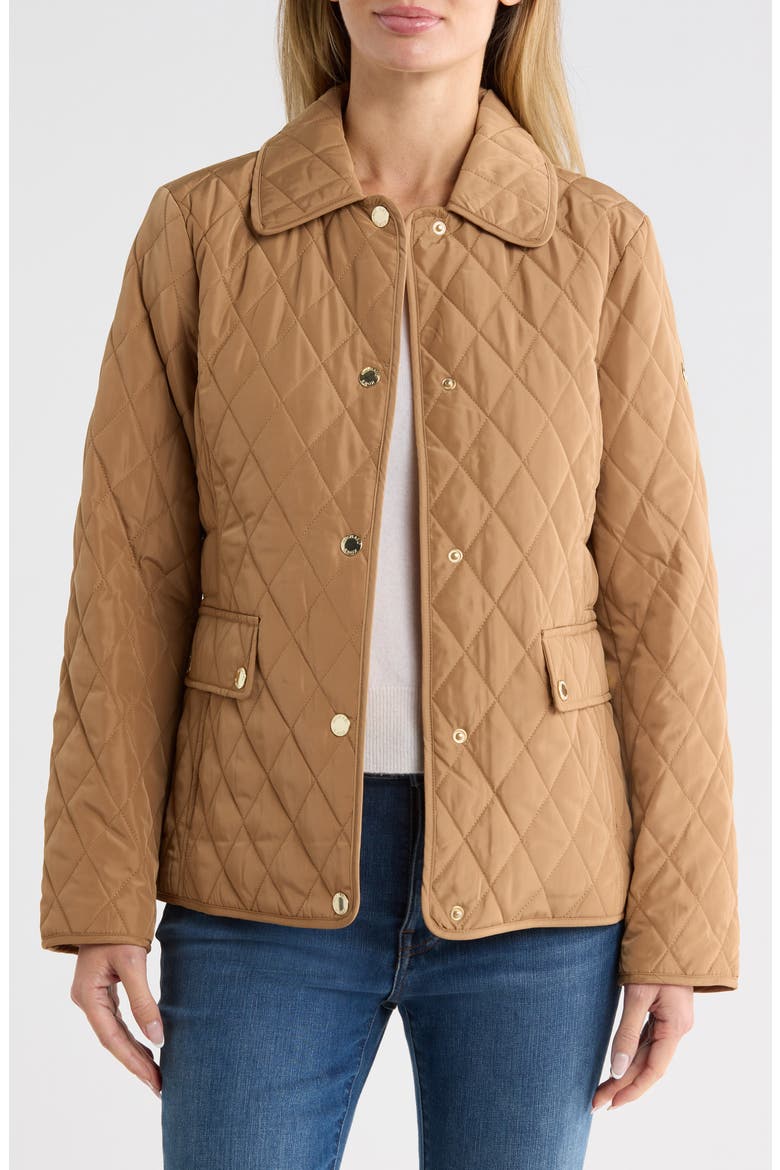 Quilted Snap Barn Jacket, Alternate, color, DK CAMEL