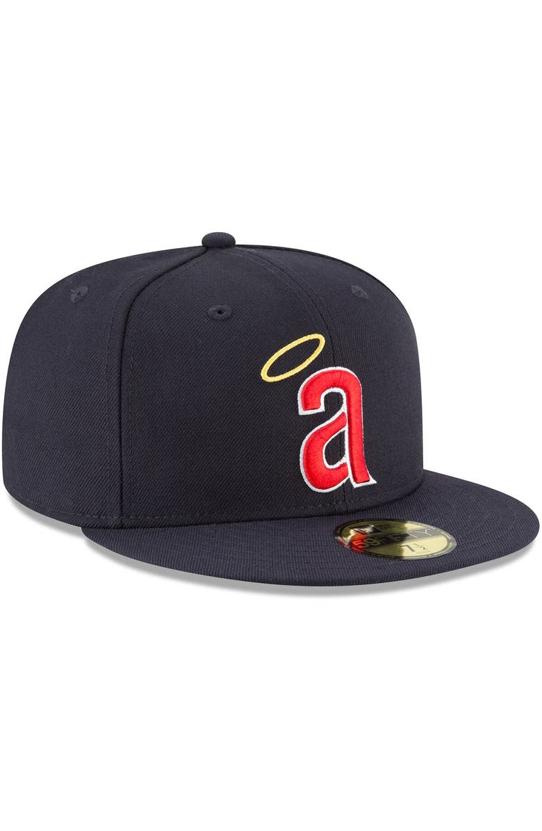 New Era Men's New Era Navy California Angels Cooperstown Collection Wool 59FIFTY Fitted Hat, Alternate, color, Navy