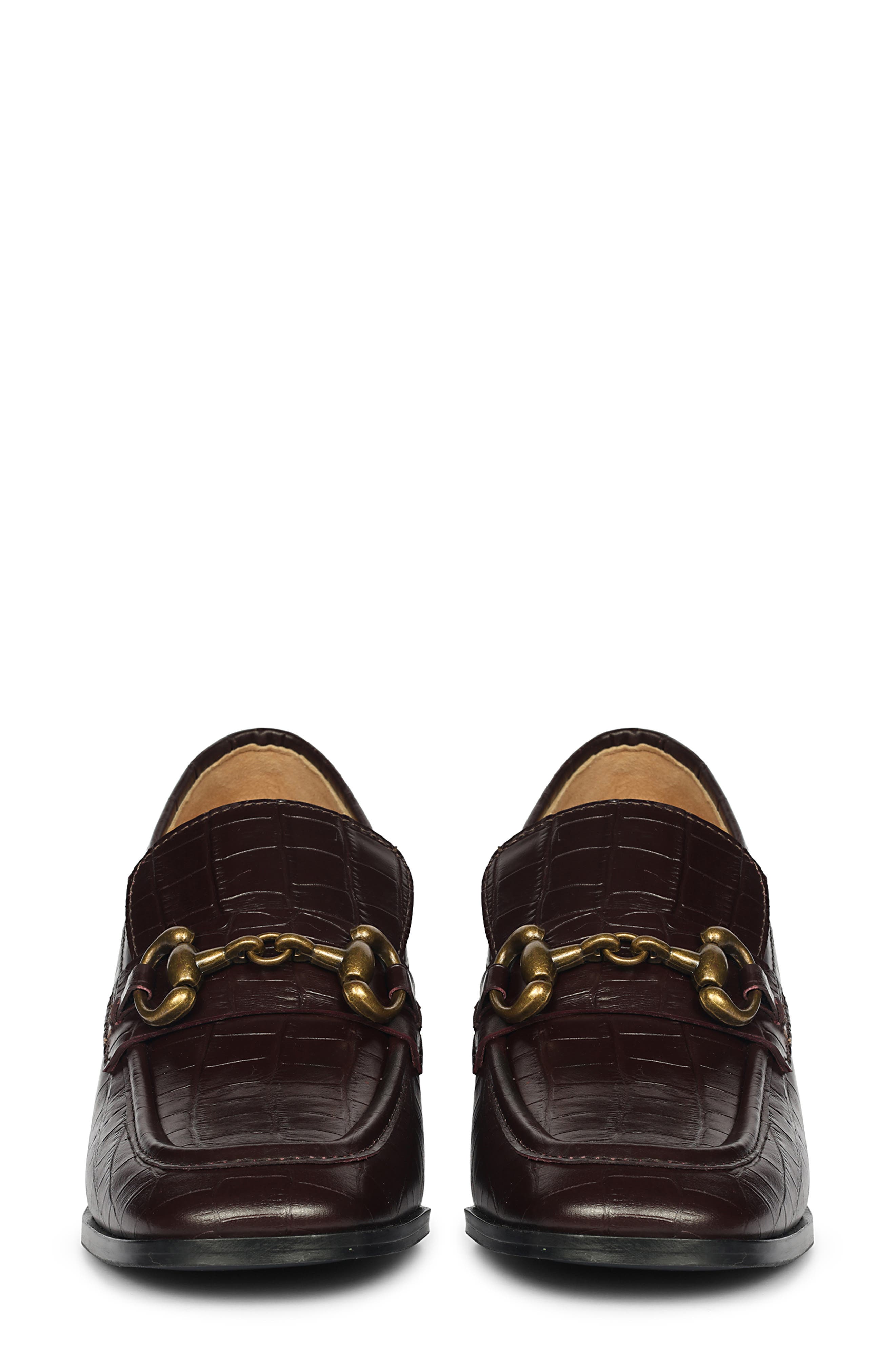 SAINT G Isha Croc Embossed Pump, Alternate, color, Dark Cherry