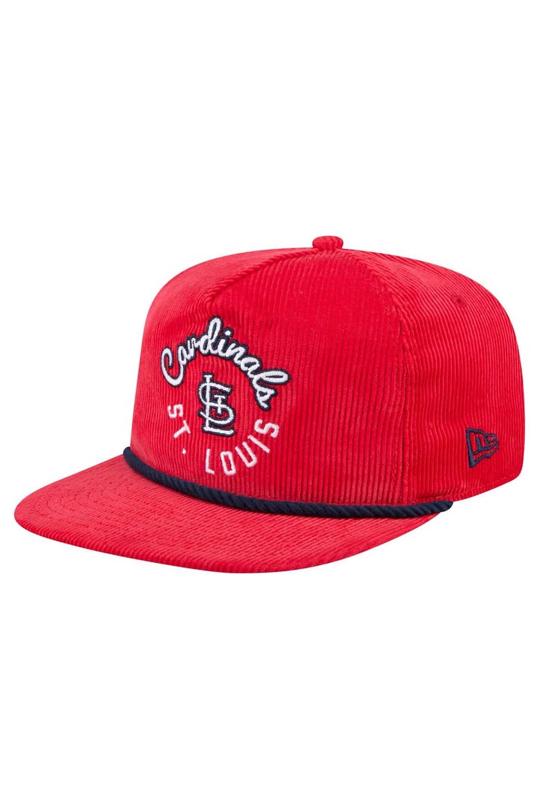 Men's New Era  Red St. Louis Cardinals Full Circle Corduroy Golfer Adjustable Hat, Alternate, color, Red