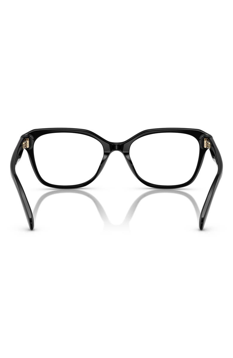 COACH 54mm Pillow Optical Glasses, Alternate, color, Black / Demo Lens