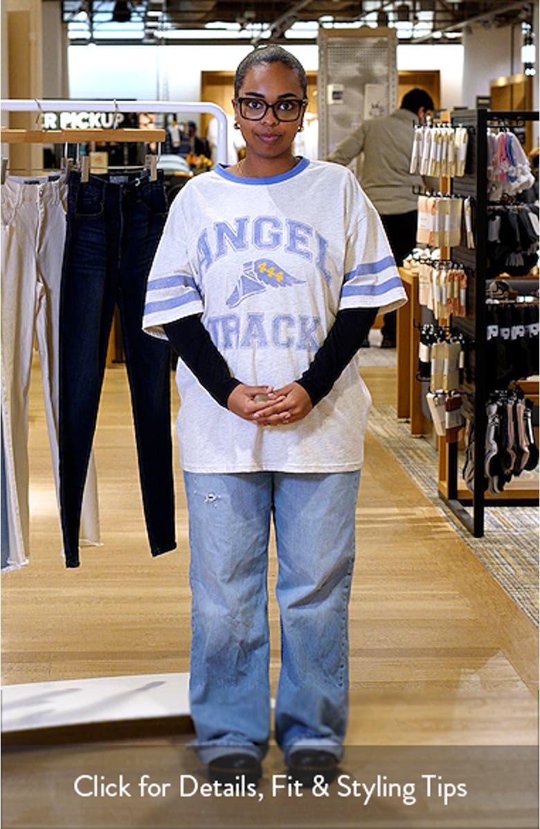 Angel Track Cotton Graphic T-Shirt, sales video thumbnail