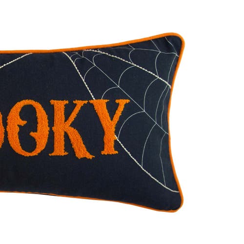 C & F Home C&f Home Halloween Rectangle Spider Web Accent Pillow, 12" X 24" In Black