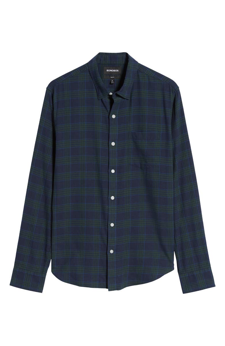 Bonobos Slim Fit Plaid Flannel Button-Up Shirt, Alternate, color, 