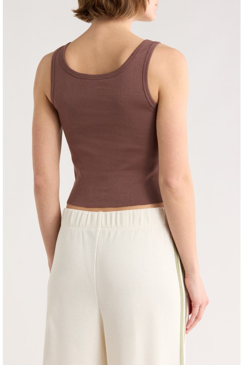 Three Of a Kind Cotton Graphic Tank, Alternate, color, BARK BROWN