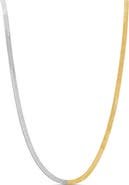 SHYMI Two-Tone Herringbone Chain Necklace