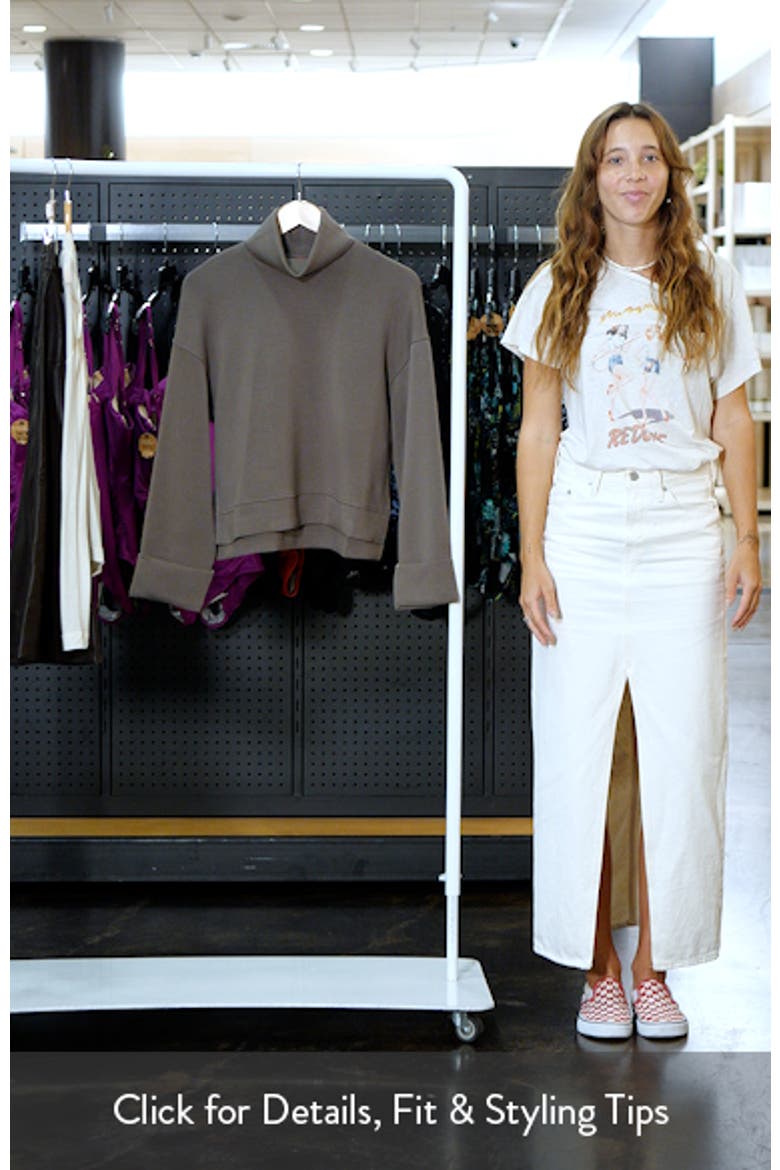 Cuffed Sleeve Crop Turtleneck Sweatshirt video
