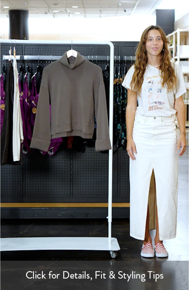 Cuffed Sleeve Crop Turtleneck Sweatshirt, sales video thumbnail