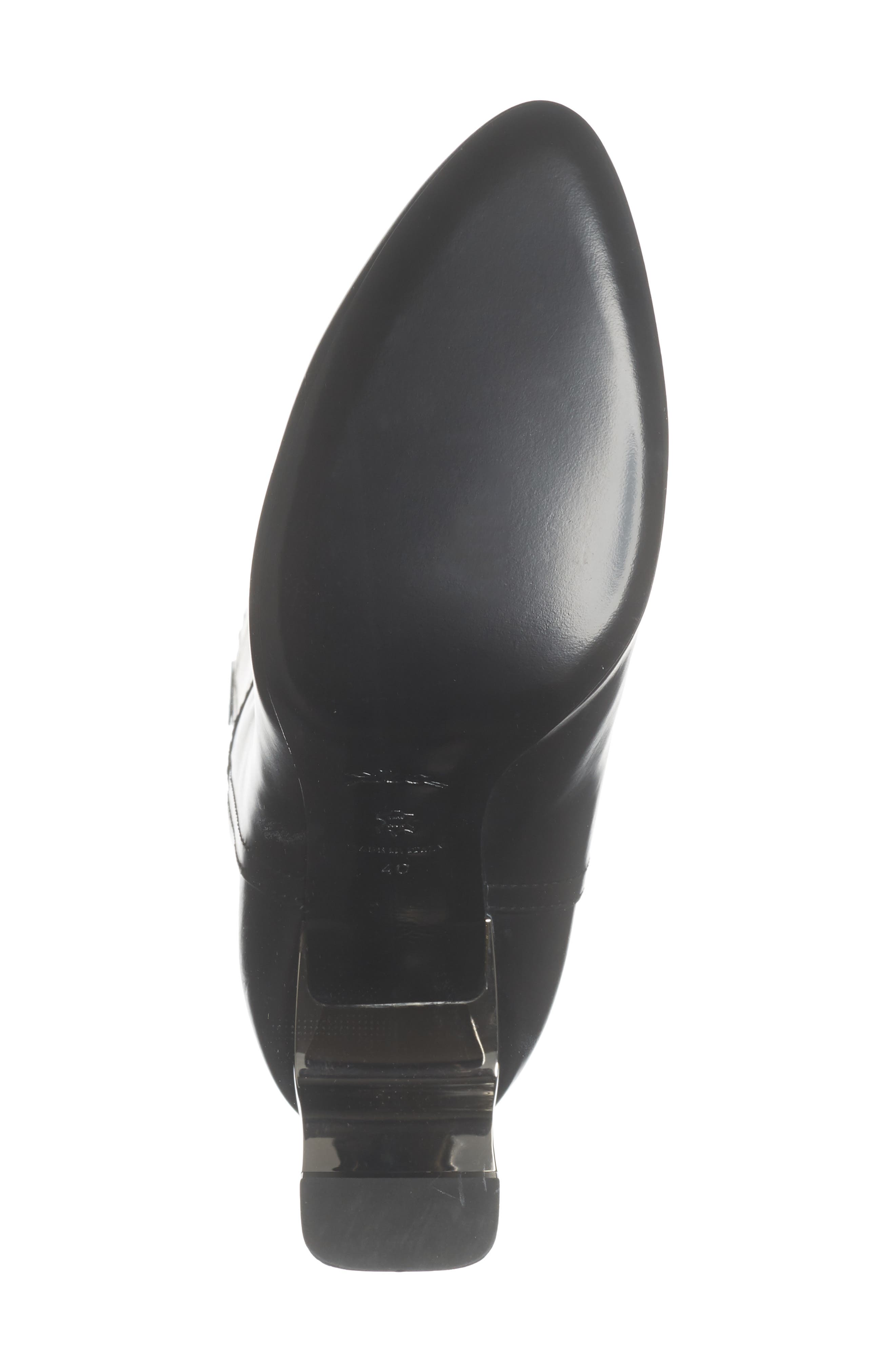 Longchamp Metallic Heel Western Boot, Alternate, color, Black