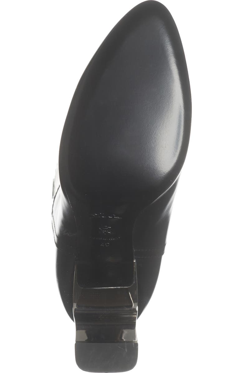 Longchamp Metallic Heel Western Boot, Alternate, color, Black