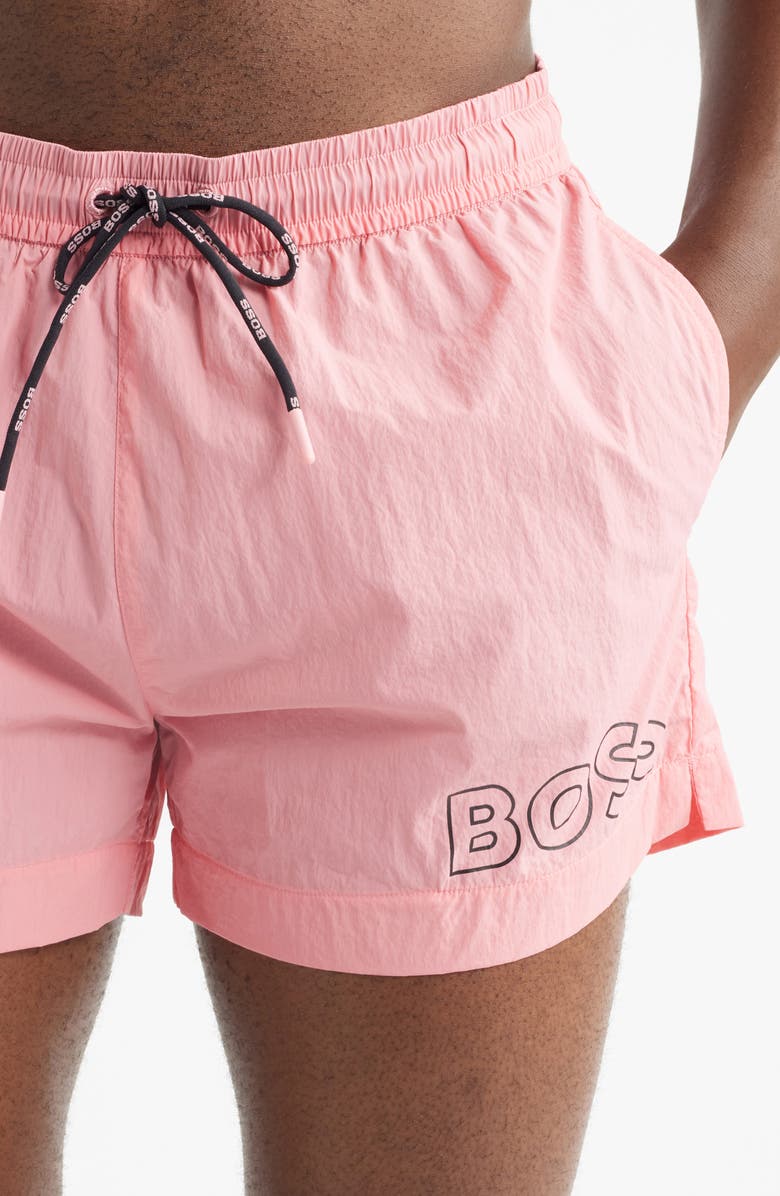 BOSS Mooneye Swim Trunks, Alternate, color, Light/ Pastel Pink