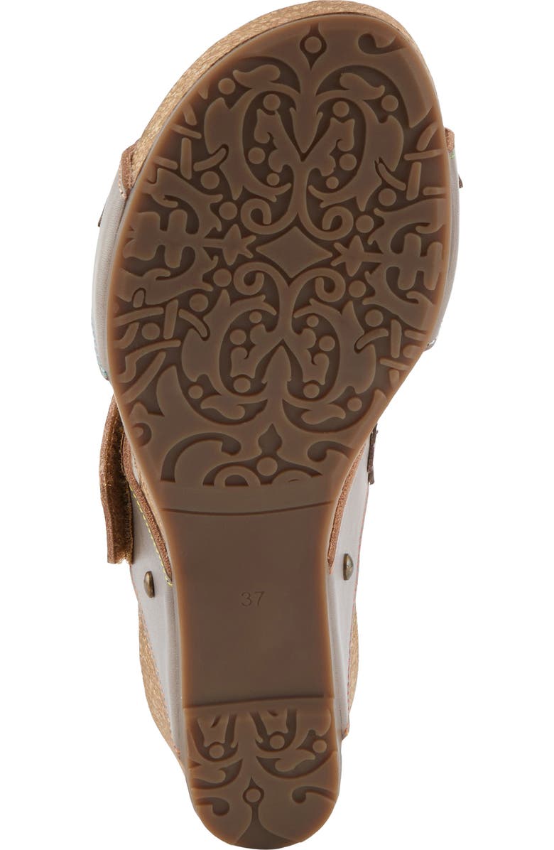 L'Artiste by Spring Step Prettypetals Platform Wedge Slide Sandal, Alternate, color, Grey Multi