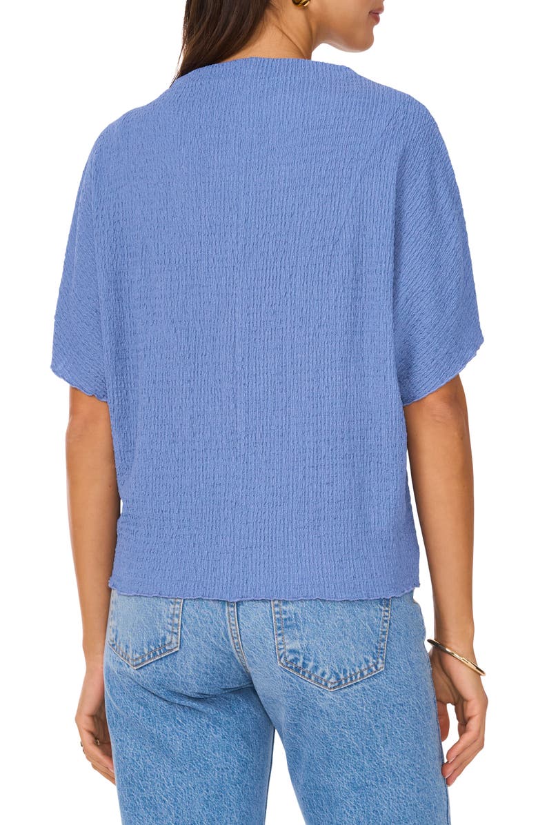 Vince Camuto Textured Mock Neck Top, Alternate, color, Serene Sky
