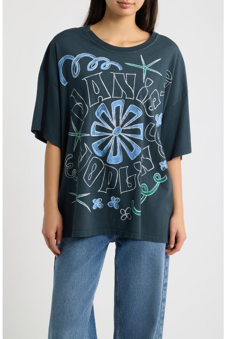 Janis Joplin Graphic Oversized T-Shirt, Main, color, VINTAGE BLACK