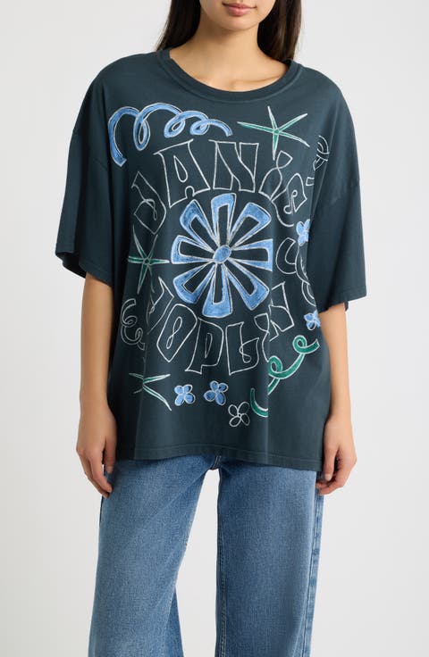 Janis Joplin Graphic Oversized T-Shirt