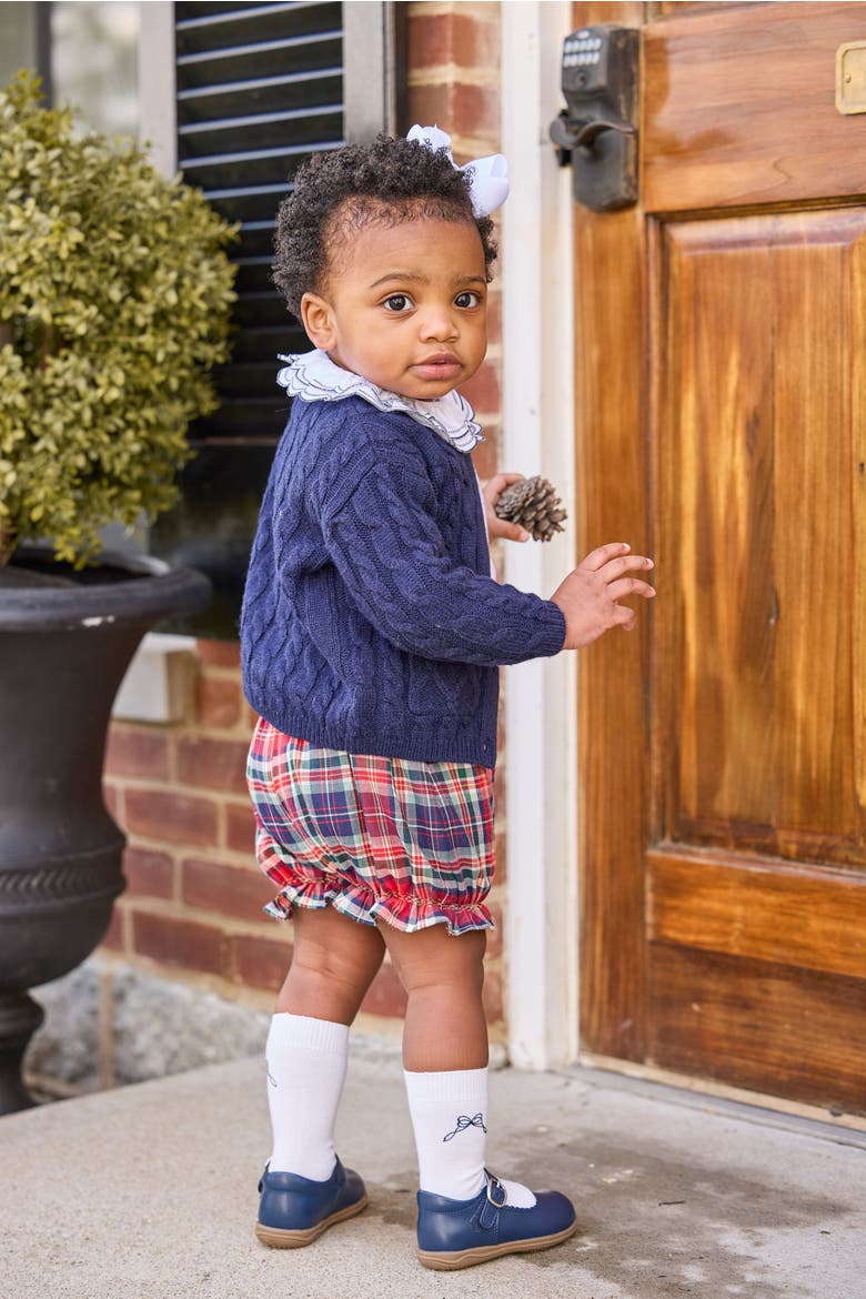 Kids' Classic Cashmere Blend Cardigan, Alternate, color, Navy