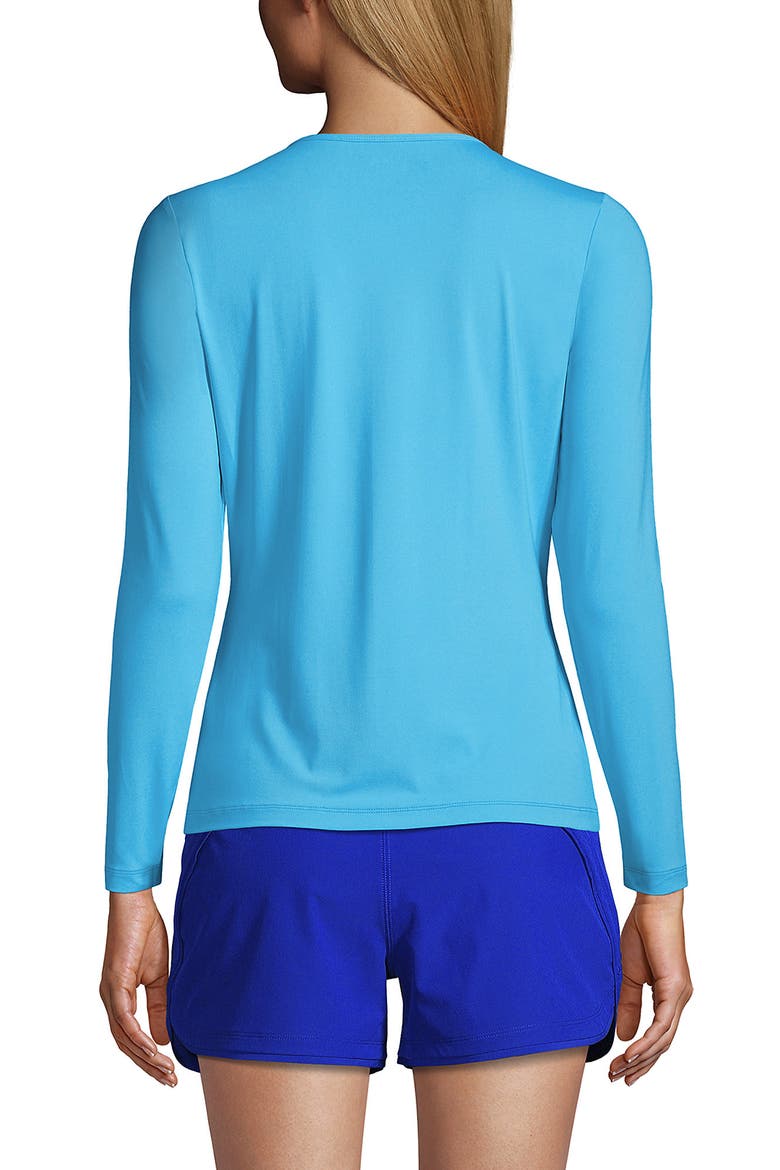 Long Sleeve Relaxed UPF 50 Rash Guard, Alternate, color, Turquoise